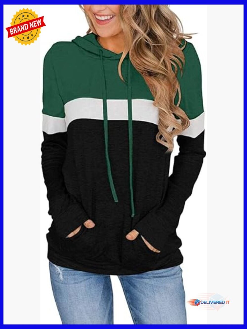 Long Sleeve Hoodie Pullover Sweatshirt Lightweight Casual Tops Blouse